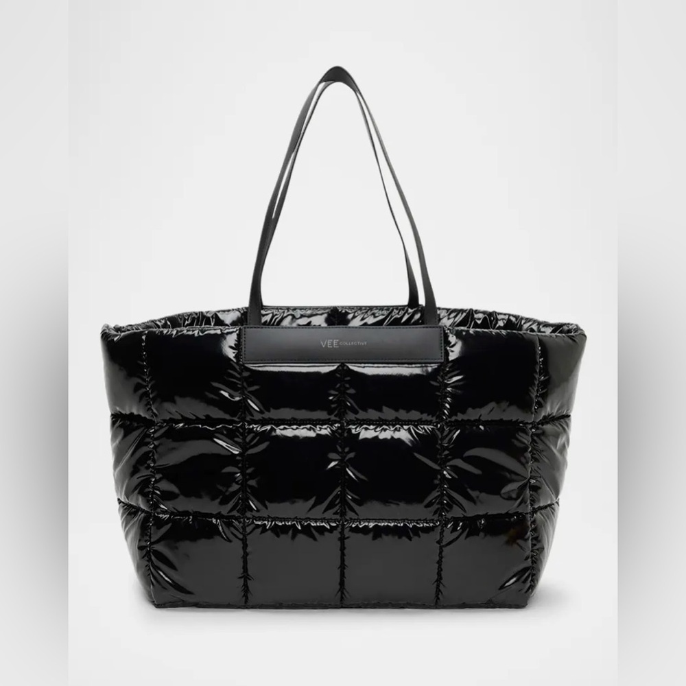 Vee Collective Porter Quilted Vinyl East-West Tote Bag